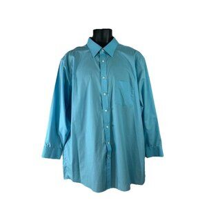 Stanford Travel Performance Men’s Dress Shirt Size 17-17.1/2 32-35 Light blue